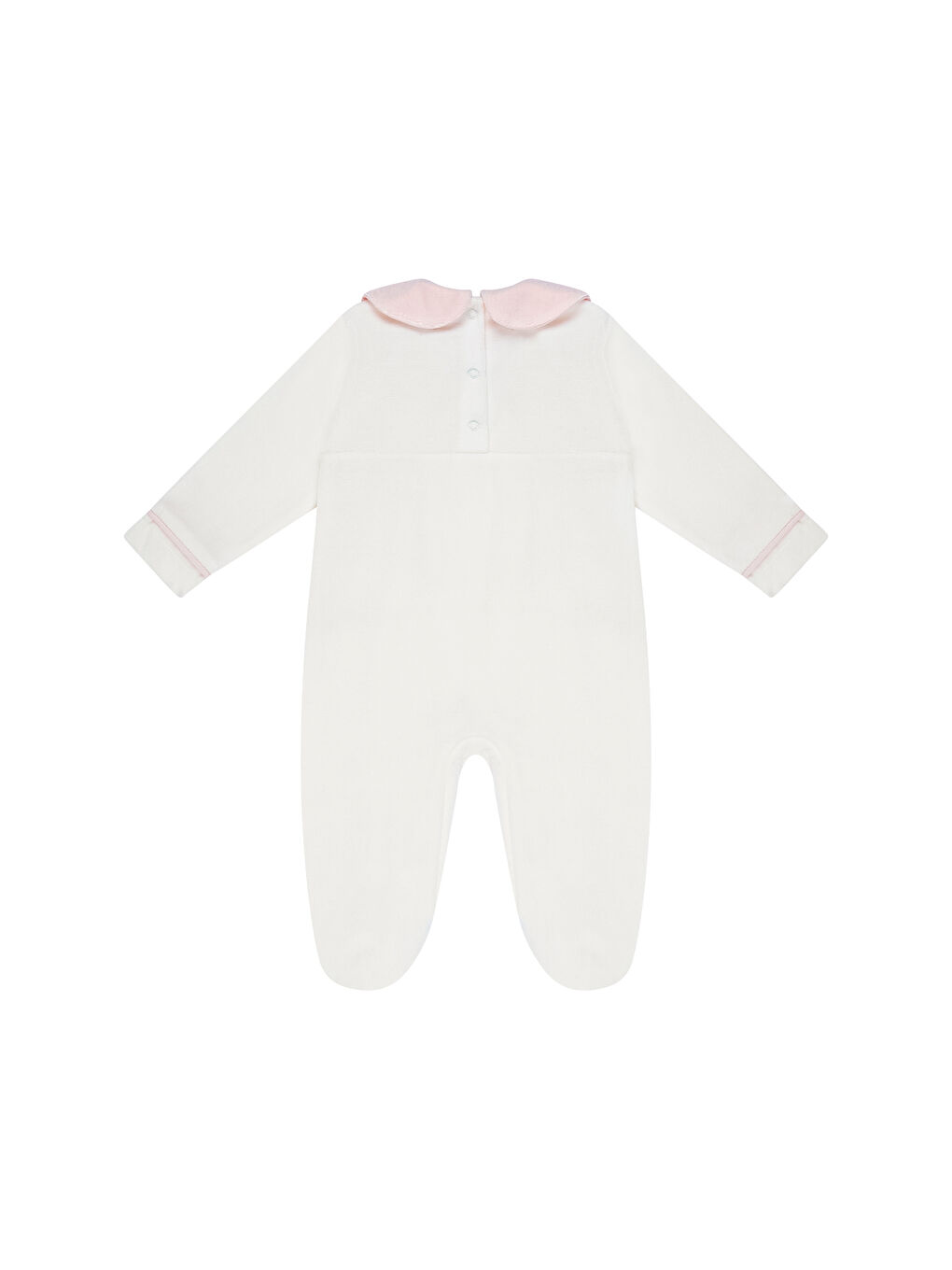 Pembe Kız Bebek Kadife Tulum-2