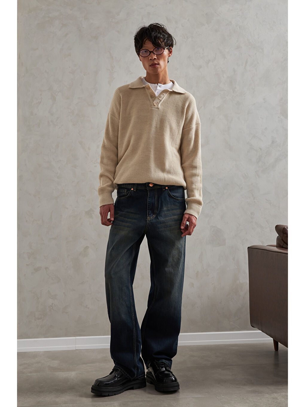 Mavi Erkek Ekstra Baggy Jean Pantolon-1