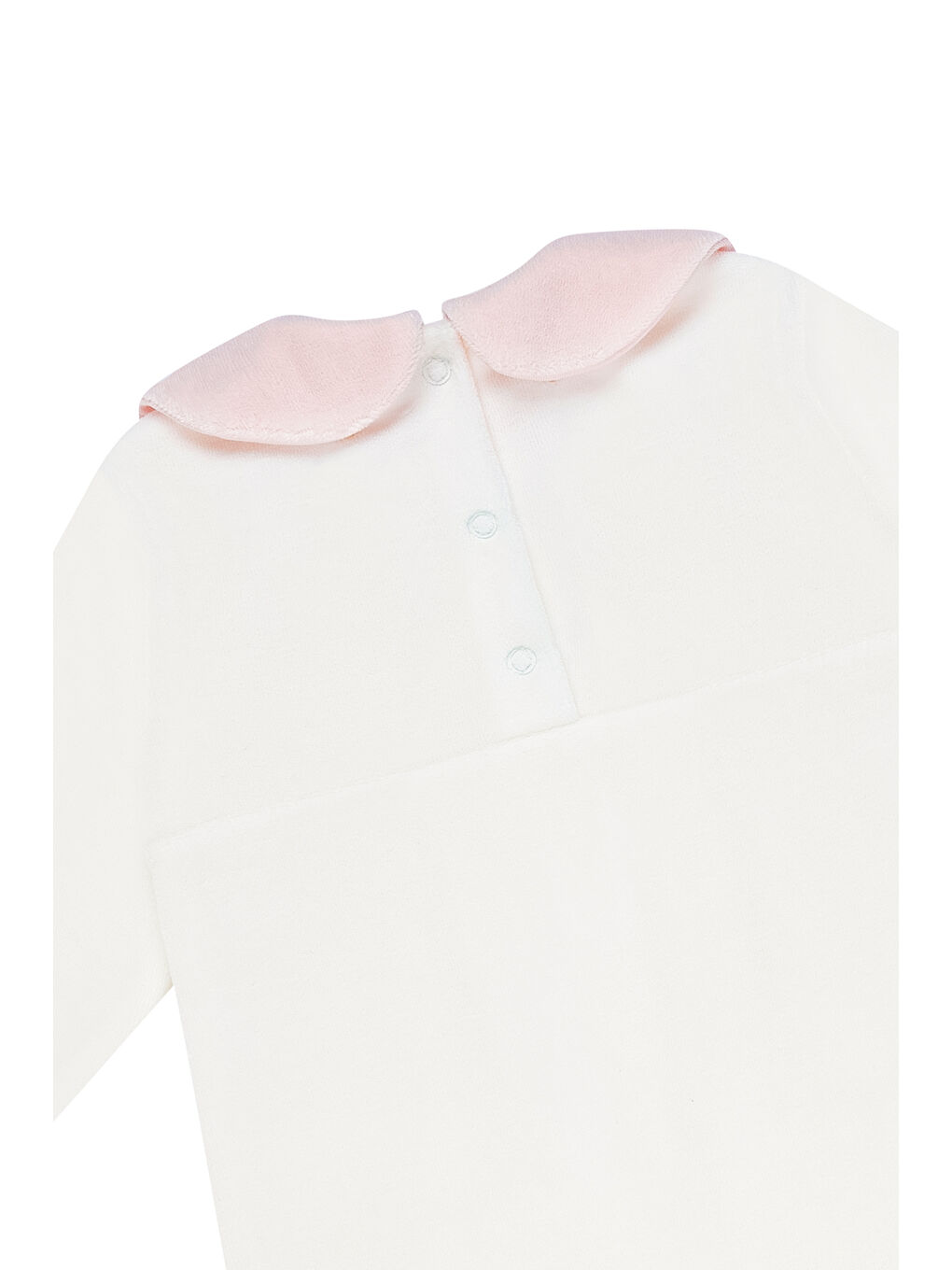 Pembe Kız Bebek Kadife Tulum-4