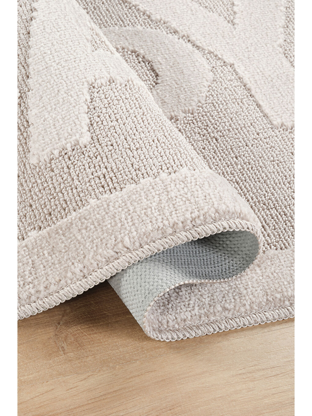 Bej Doğal Kaymaz Taban Banyo Paspas Uzun Ömürlü Yumuşak Su Emici Yazılı Paspas Happy-Vizon-2