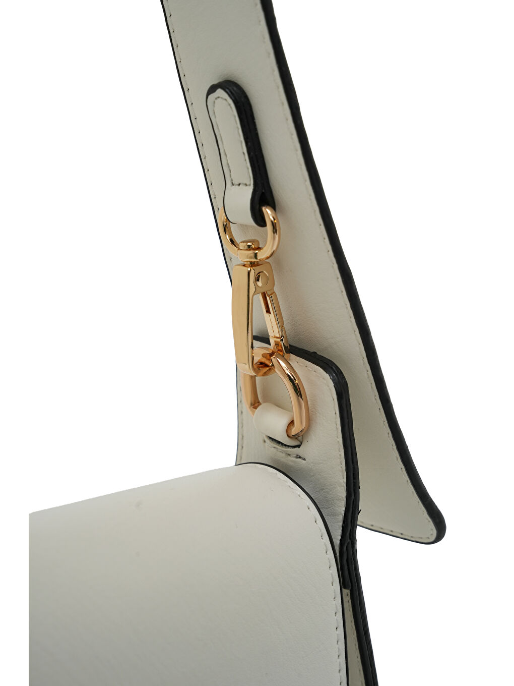 Beyaz Logo Kapaklı Kadın Omuz Çantası DJ364-4