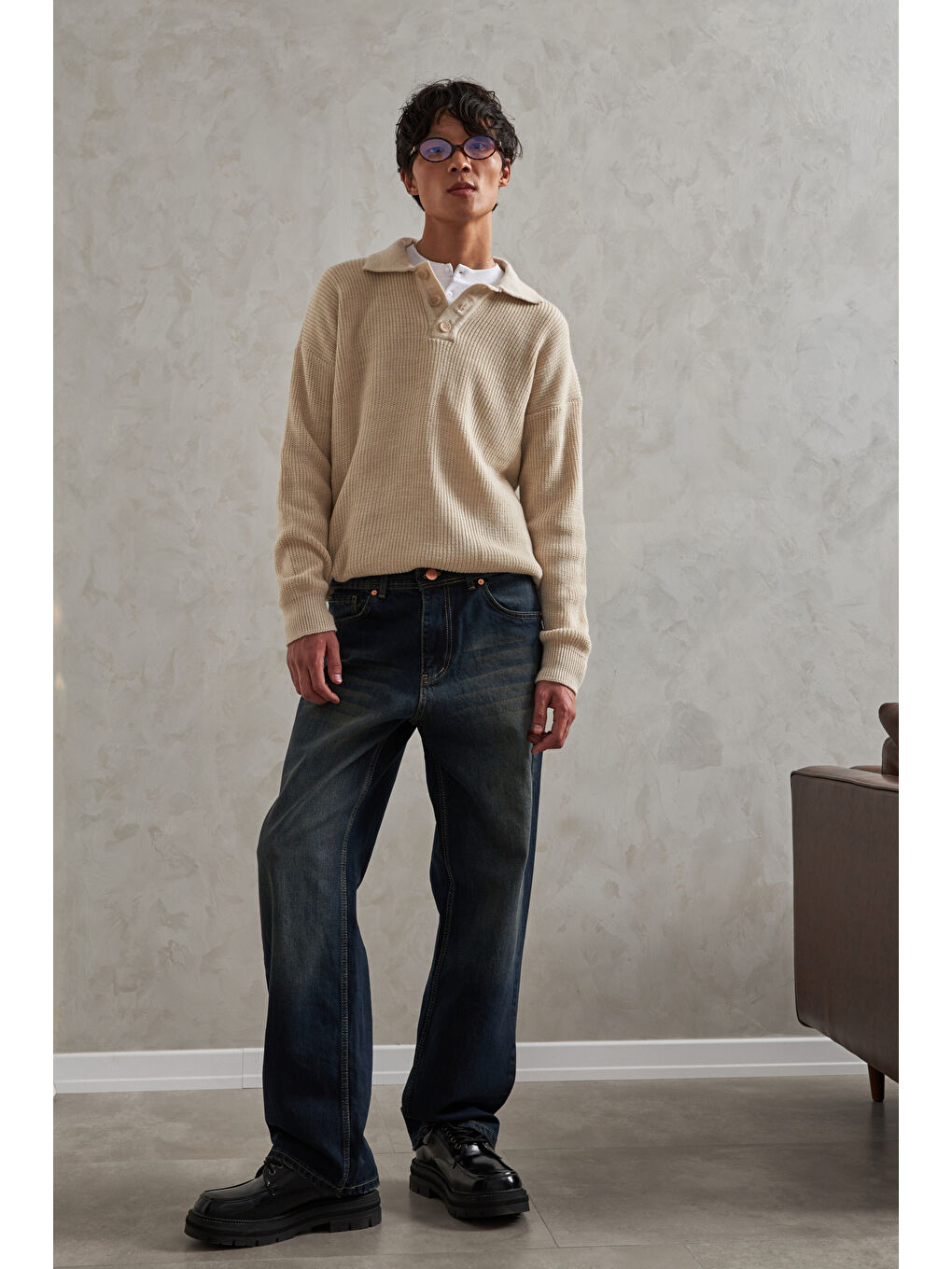 Mavi Erkek Ekstra Baggy Jean Pantolon-3