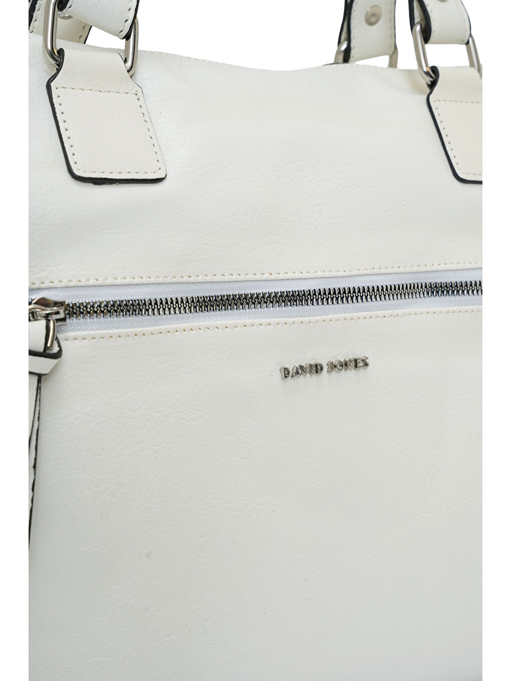 Beyaz Ön Cep Fermuar Detaylı Kadın Omuz Çantas DJ262-2-2