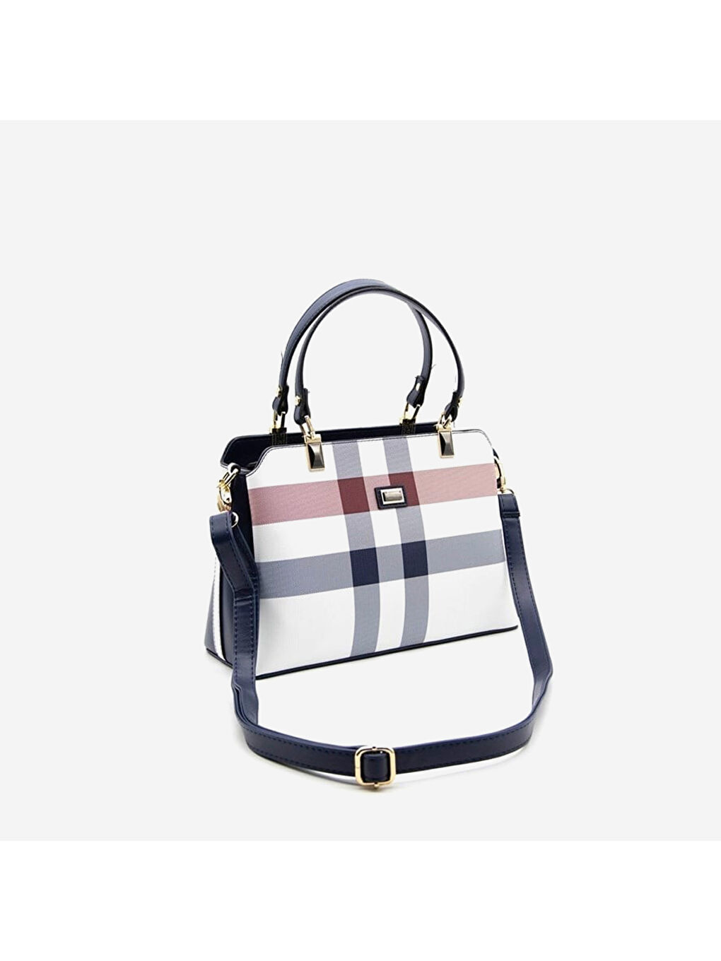 Karışık Kadın SP972-M3 SILVER POLO El ve Kol Çantası Beyaz-Lacivert-3