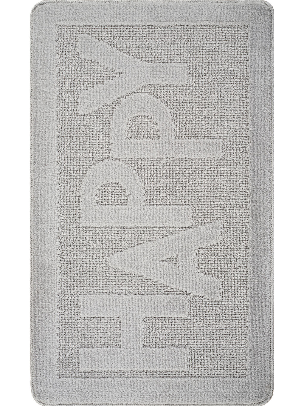 Doğal Kaymaz Taban Banyo Paspas Uzun Ömürlü Yumuşak Su Emici Yazılı Paspas Happy-Gri-1