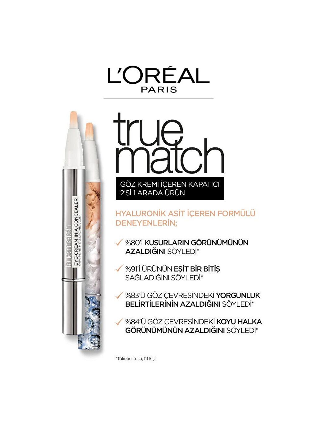 L'Oreal Paris Ten True Match Göz Kremi İçeren Kapatıcı 2'si 1 Arada - 2