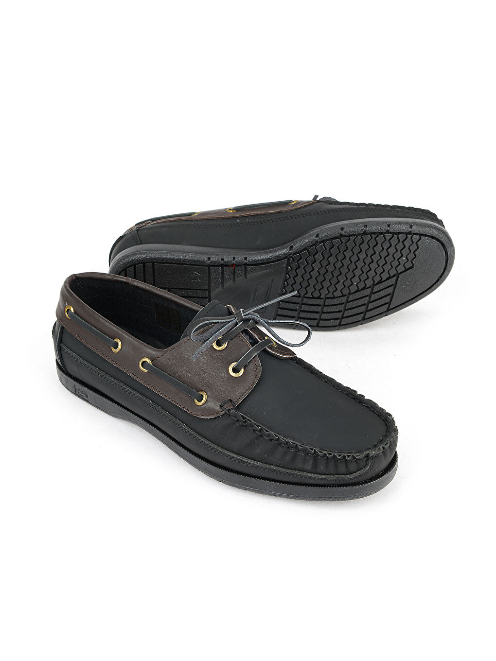 Hakiki Deri Erkek Günlük Ayakkabı 153423Z292 Siyah-Kahve-3