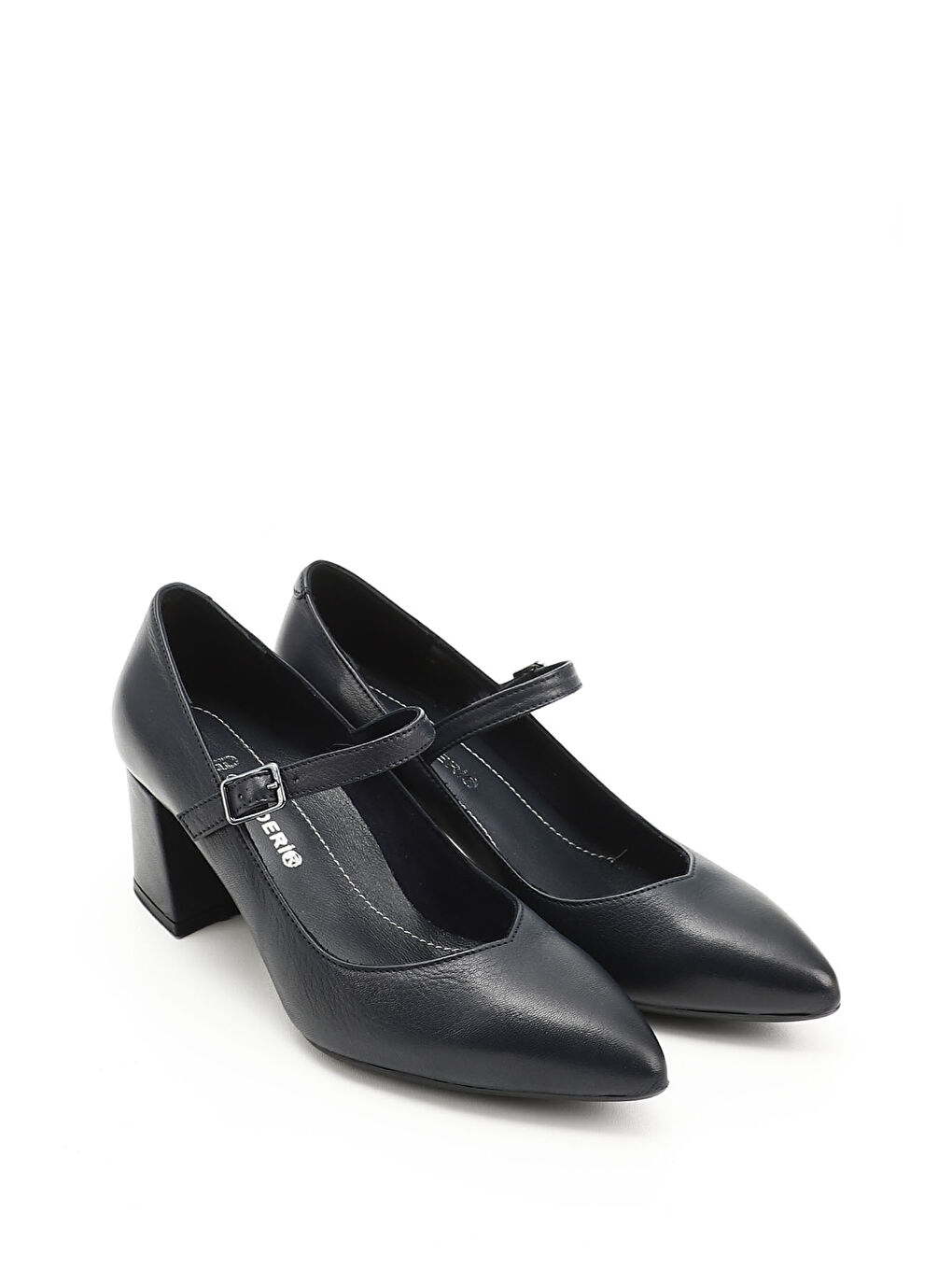 Lacivert Kadın AÇIK LACİVERT Sivri Burun Topuklu Hakiki Deri Ayakkabı