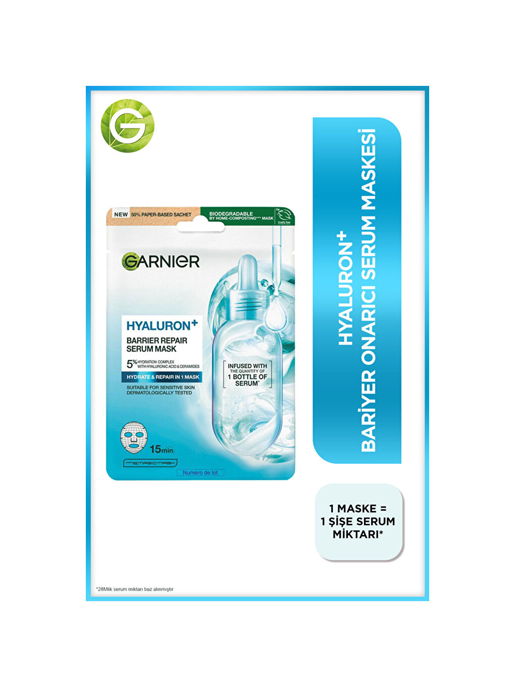 Hyaluron+ Bariyer Onarıcı Serum Maske 28GR