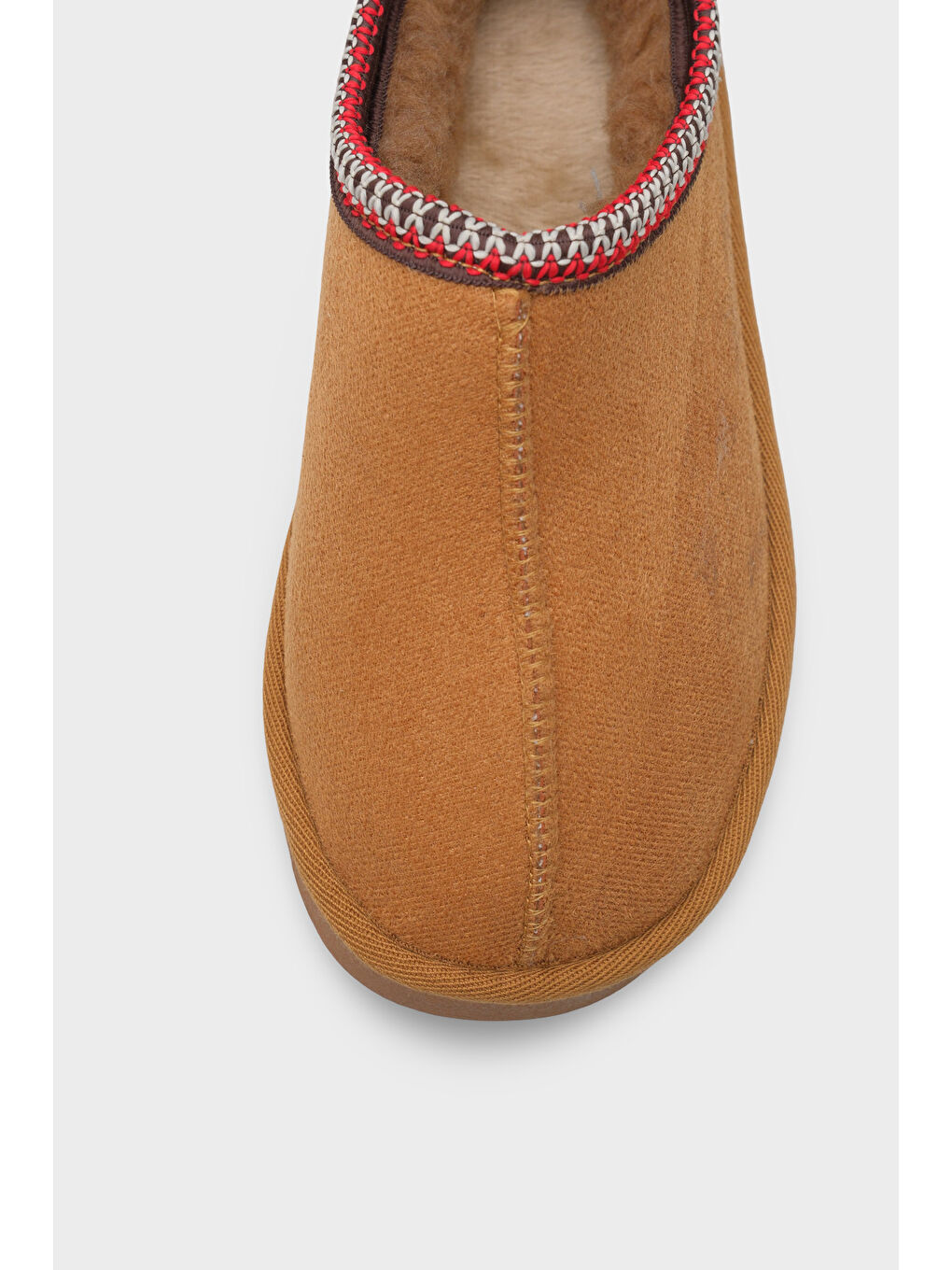 Kahverengi Carroll Kalın Tabanlı Yuvarlak Burunlu Kürklü Kadın Kapalı Terlik-3