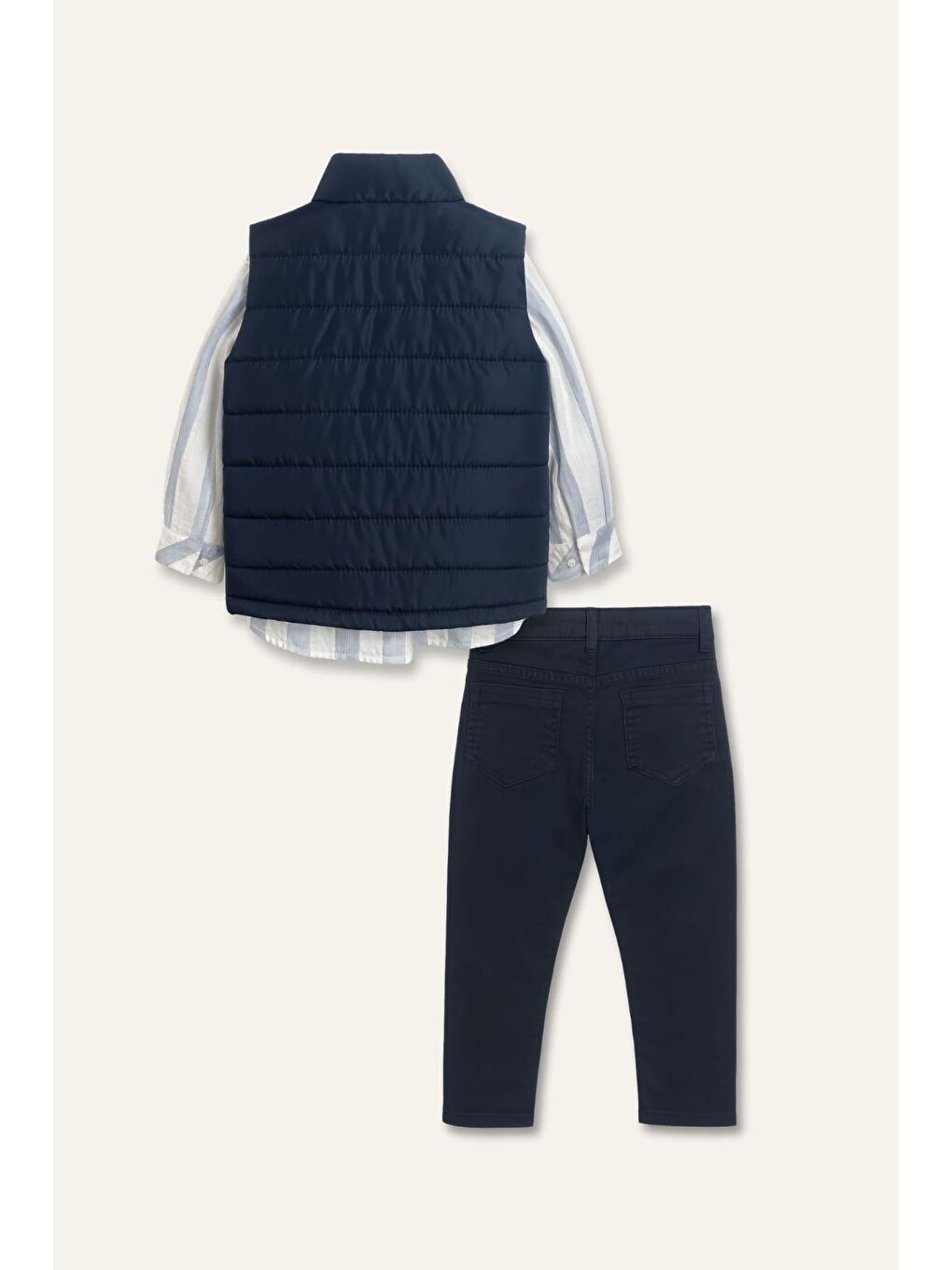 Erkek Çocuk Yelekli 3'Lü Takım  - Lacivert-4