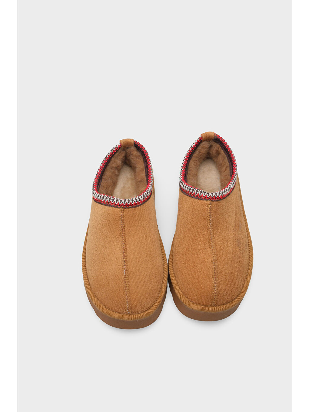 Kahverengi Carroll Kalın Tabanlı Yuvarlak Burunlu Kürklü Kadın Kapalı Terlik-6