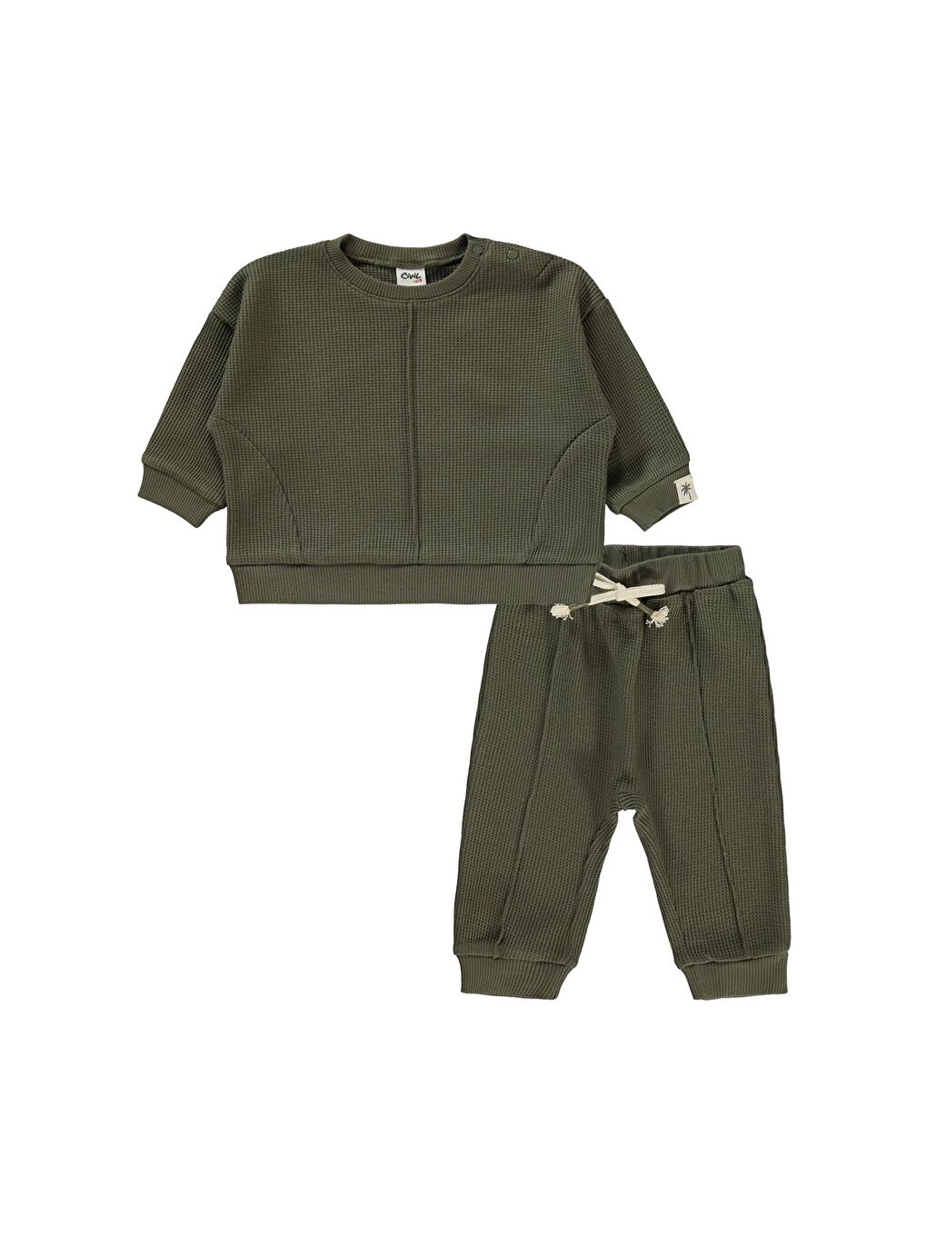 Baby Etiketli 6-18 Ay Takım - Haki-2