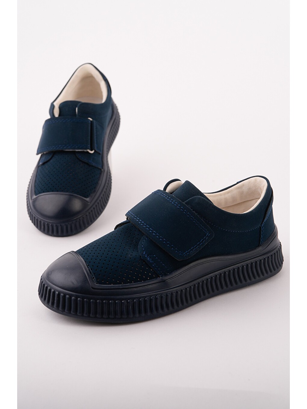 Lacivert RONY Cırtlı Delikli Günlük Nefes Alabilen Unisex Çocuk Sneaker Spor Ayakkabı-1