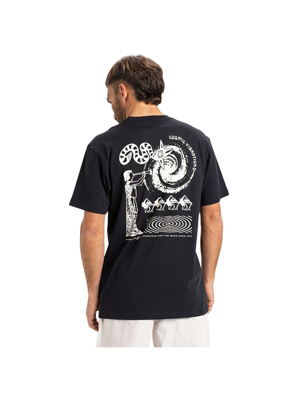 Ev Cosmic Vibrations Erkek Siyah Tişört-3