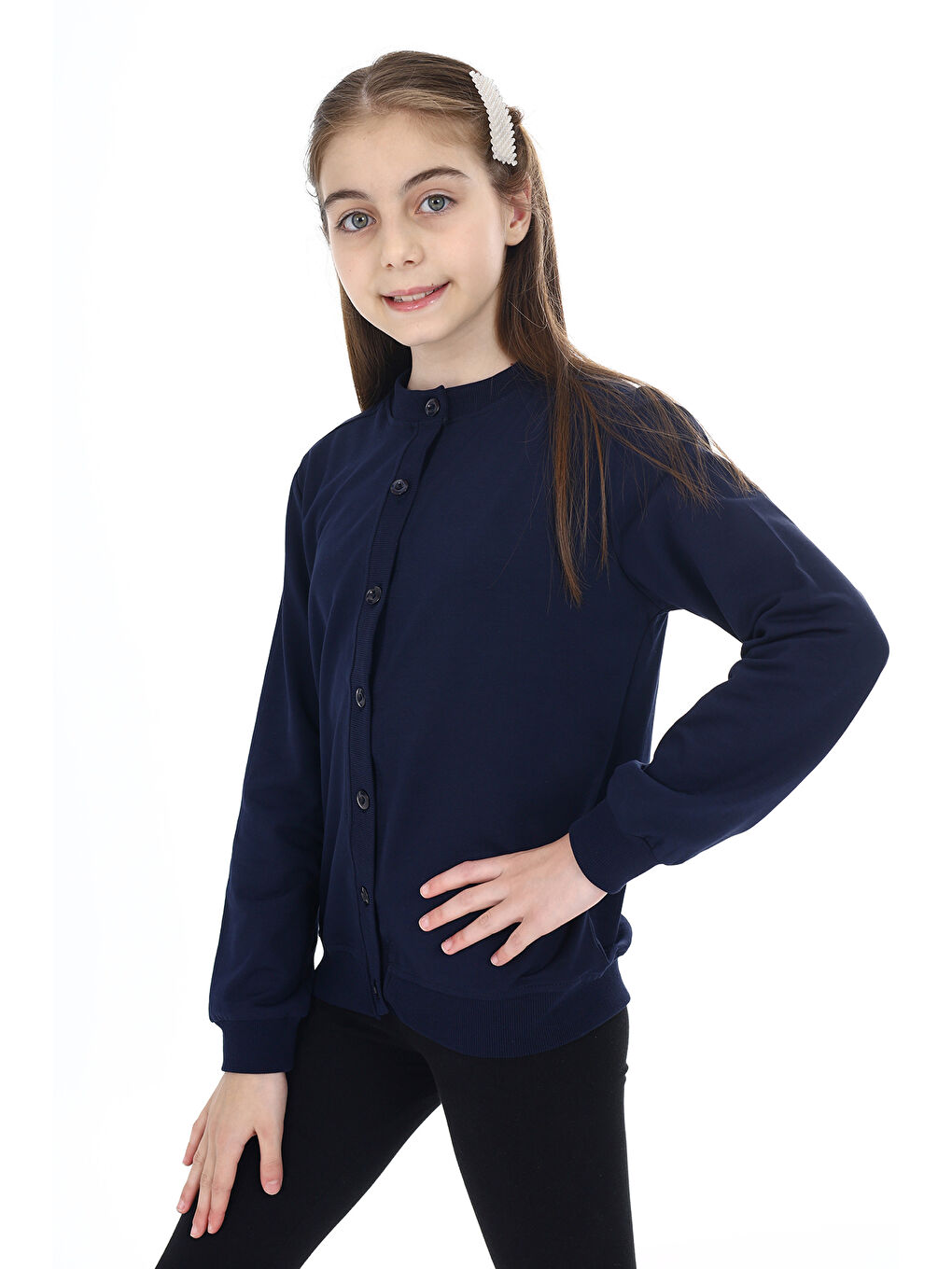 Lacivert Kız Çocuk Okul Hırka-3