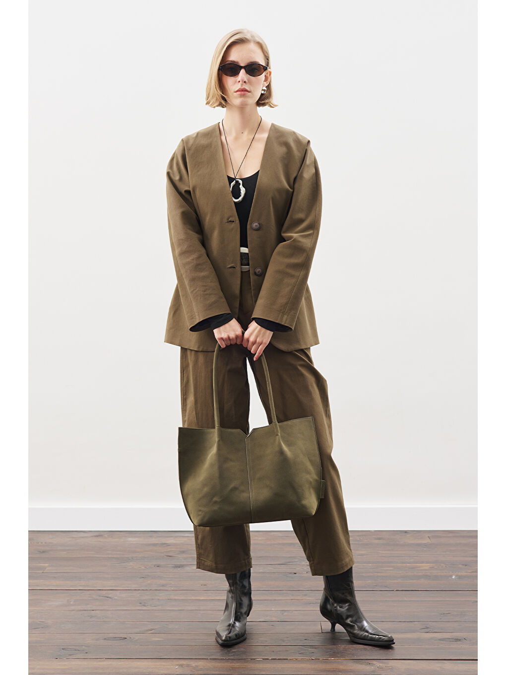 Barrel Pantolon Haki-1