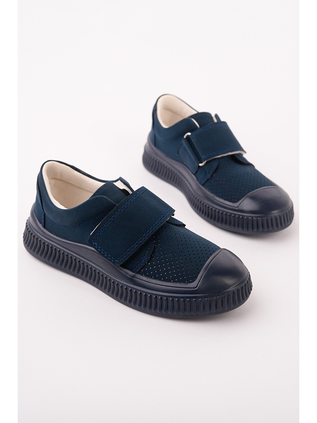 Lacivert RONY Cırtlı Delikli Günlük Nefes Alabilen Unisex Çocuk Sneaker Spor Ayakkabı-3