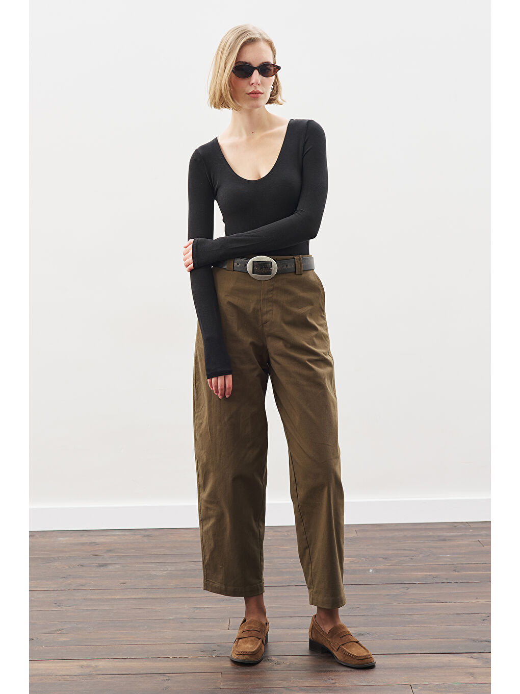 Barrel Pantolon Haki-2