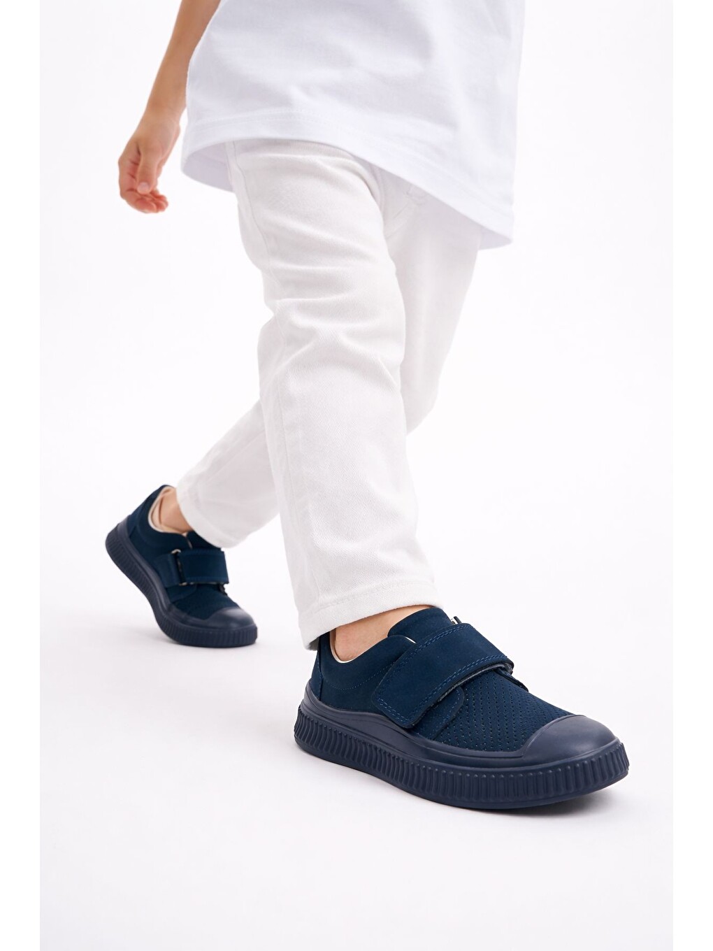 Lacivert RONY Cırtlı Delikli Günlük Nefes Alabilen Unisex Çocuk Sneaker Spor Ayakkabı-7