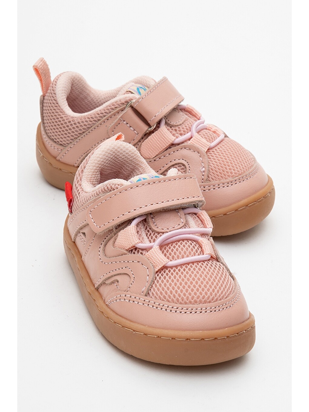 Pembe Unisex Bebek Pudra Hakiki Deri Günlük İlk Adım Ayakkabı