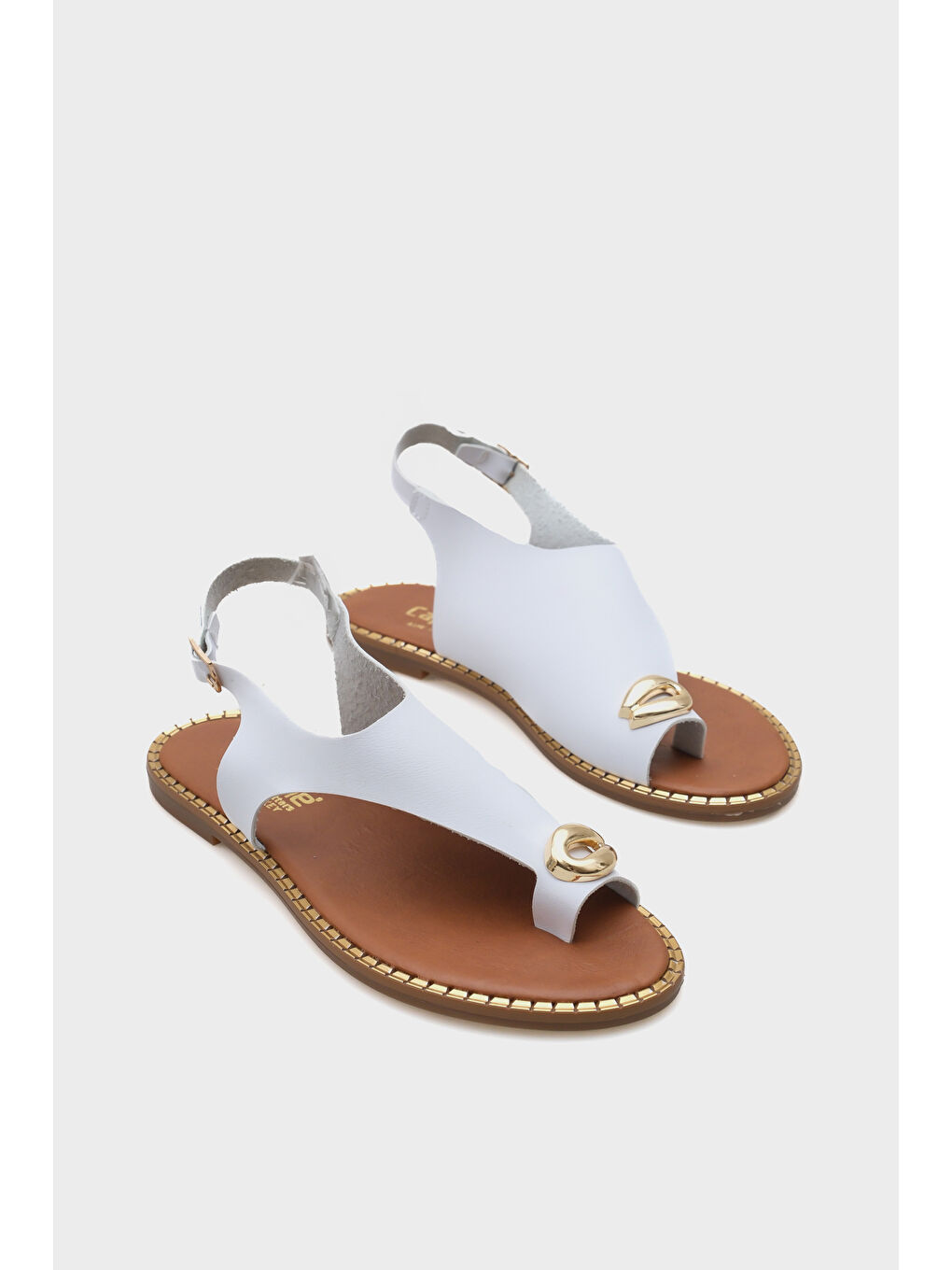 Beyaz Janot Kadın Sandalet-1