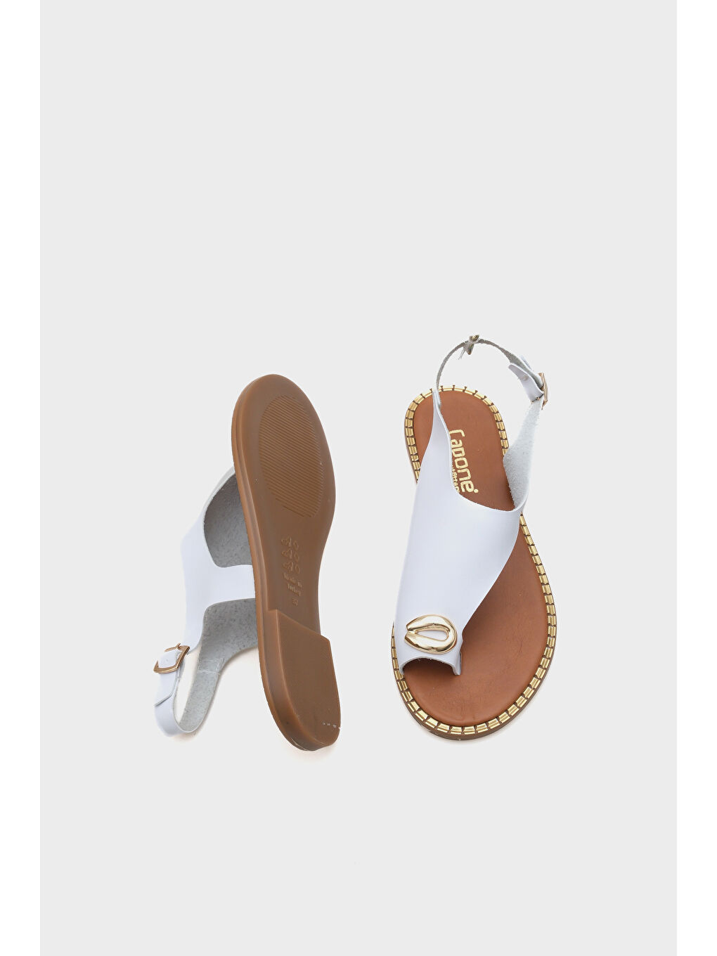 Beyaz Janot Kadın Sandalet-2