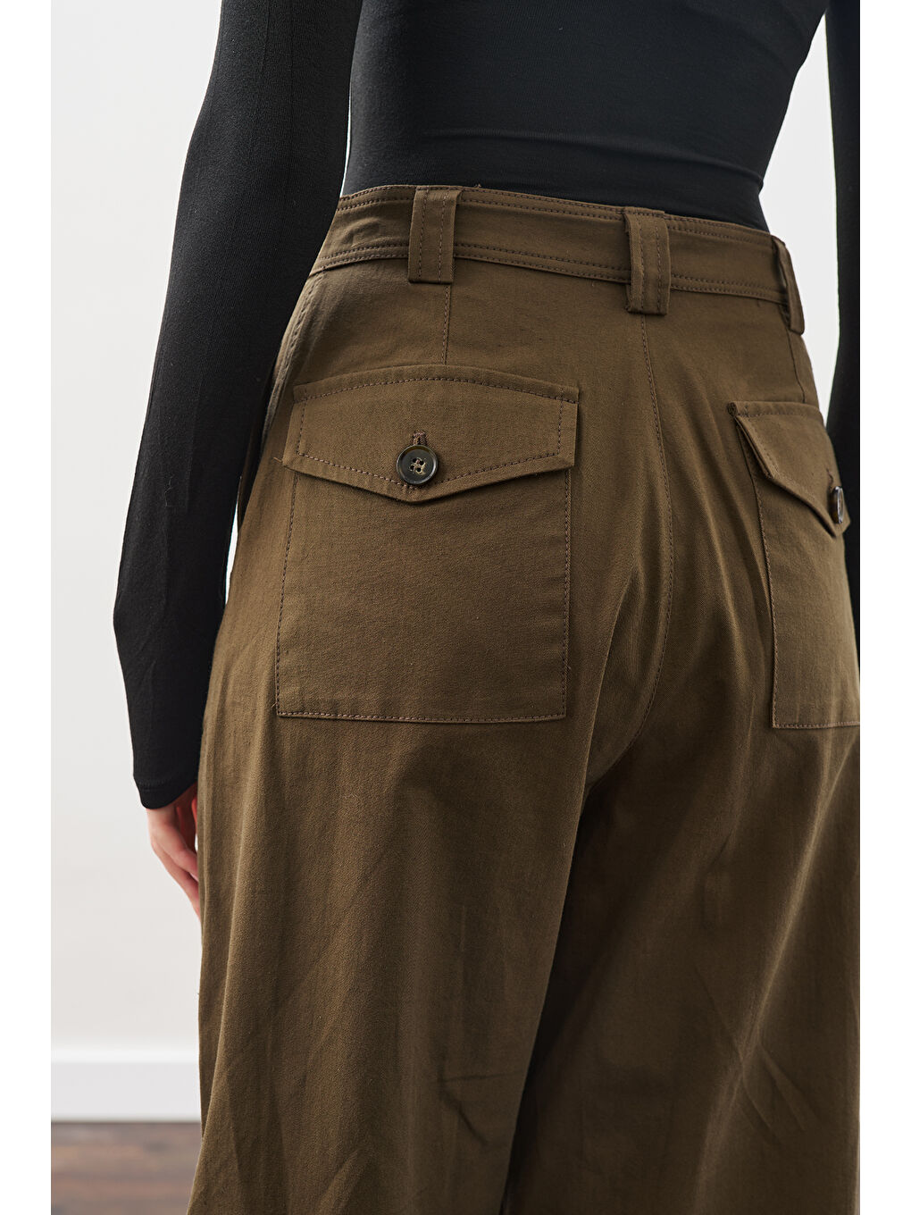 Barrel Pantolon Haki-5
