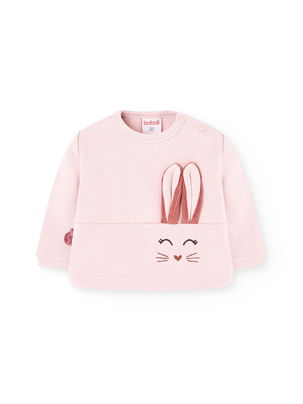 Pembe Kız Bebek Tavşan Desenli Takım-2