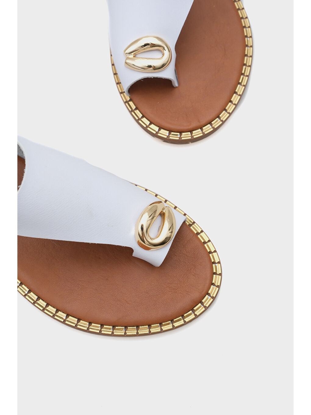 Beyaz Janot Kadın Sandalet-4