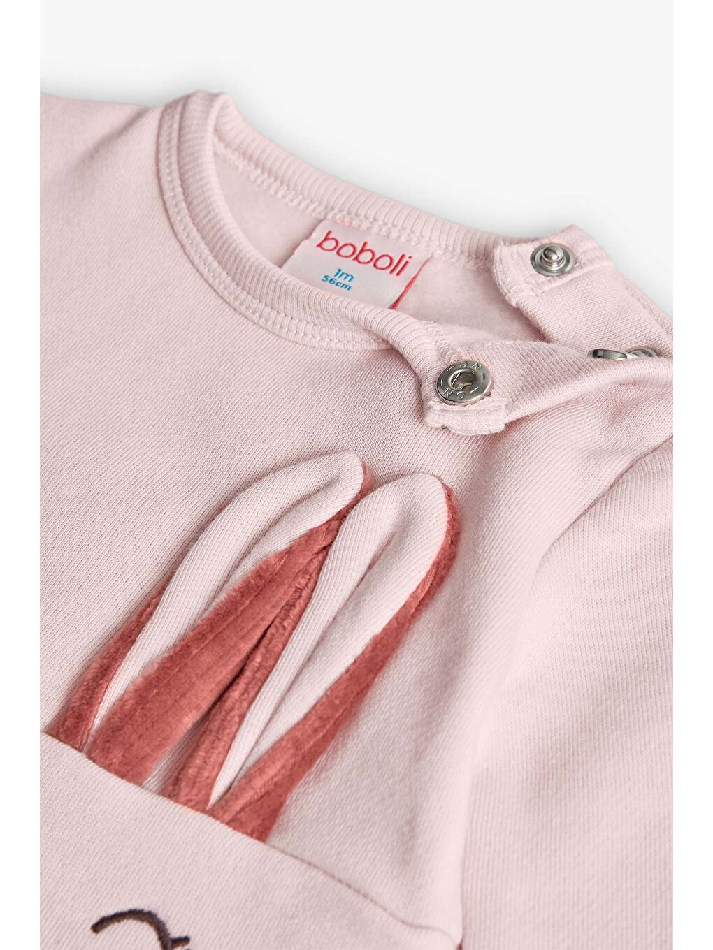 Pembe Kız Bebek Tavşan Desenli Takım-4