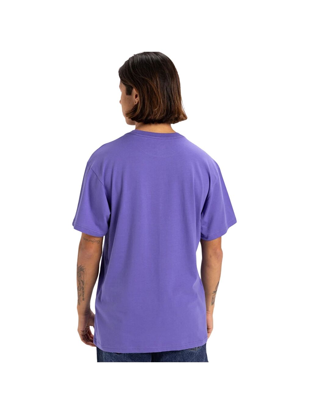 Retro Fade Erkek Mor Tişört-2