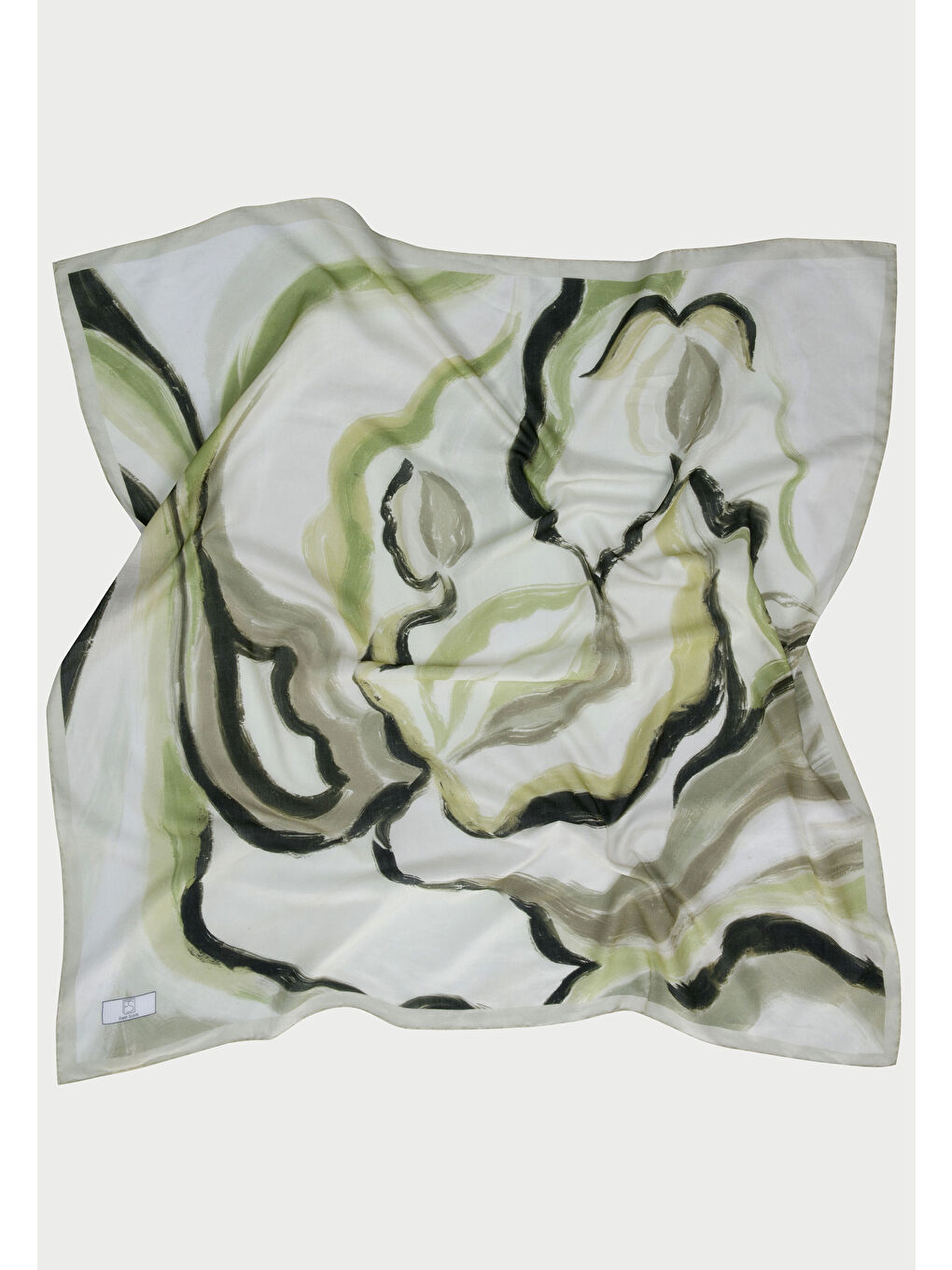 Colour Waves Desen Pamuk Vual Eşarp Çağla Yeşili-4