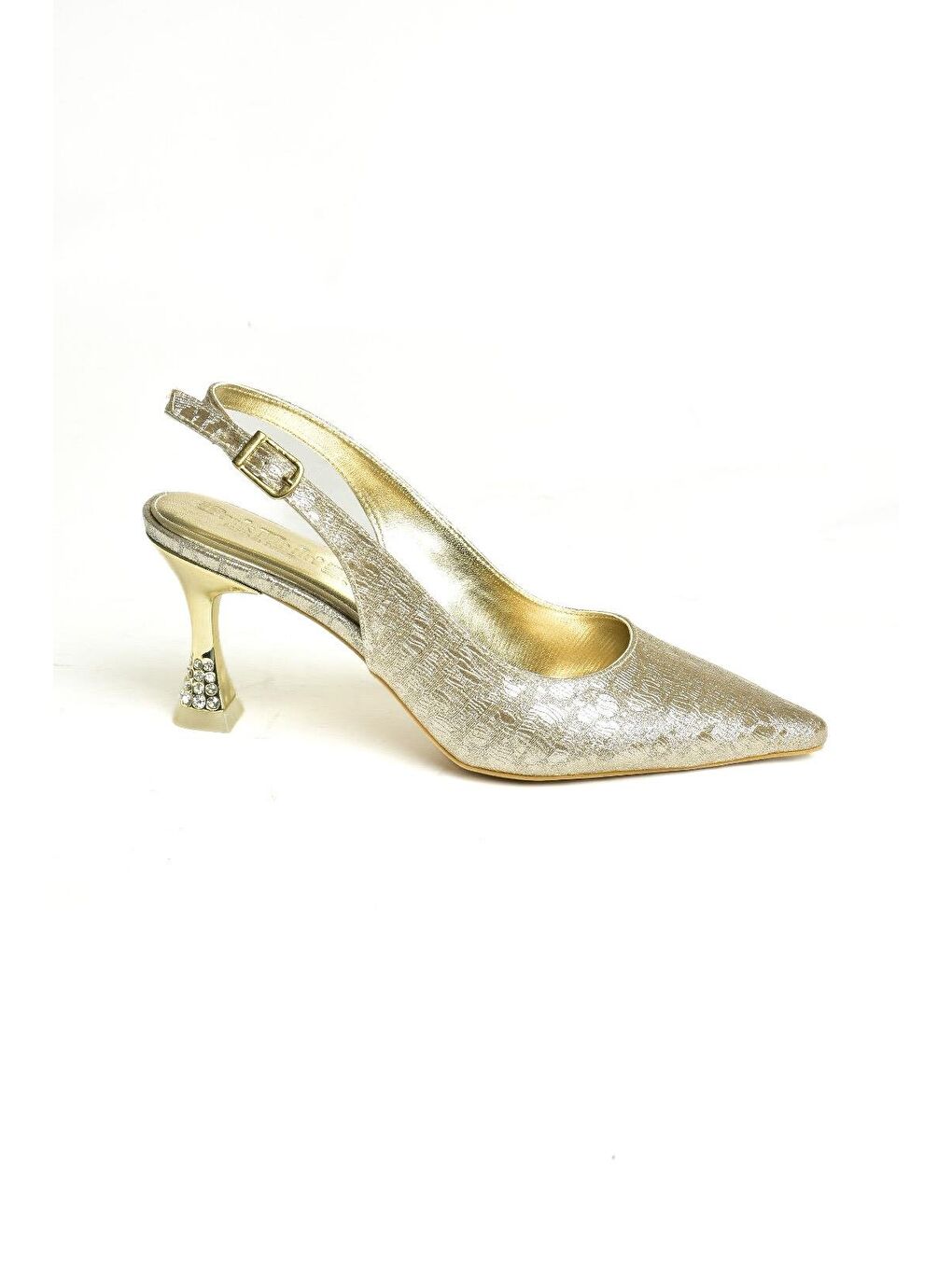 Sarı U8203362 Altın Kadın Topuklu Ayakkabı-1