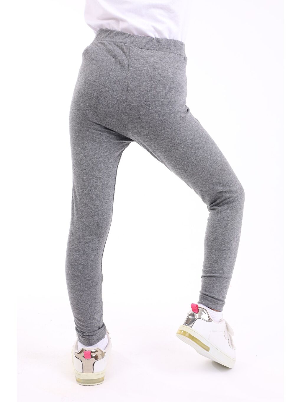 Antrasit Kız Çocuk Baskılı Tayt-2