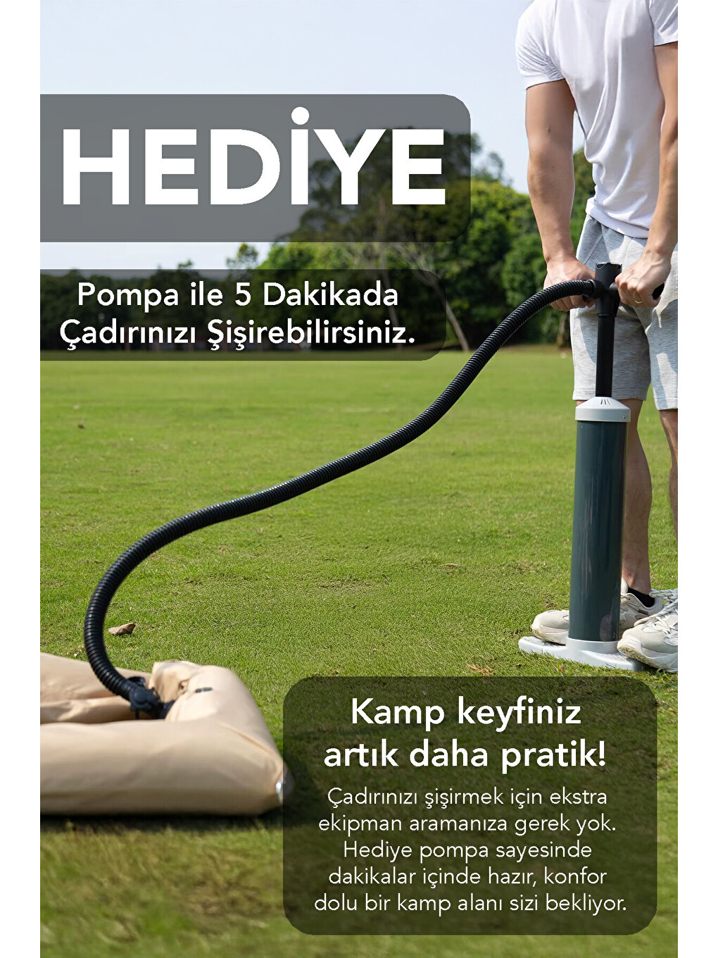 Bej 12 Kişilik Şişme Kamp Çadırı - 4 Mevsim Su Geçirmez Pencereli Kamp Çadırı 300x400 cm-1