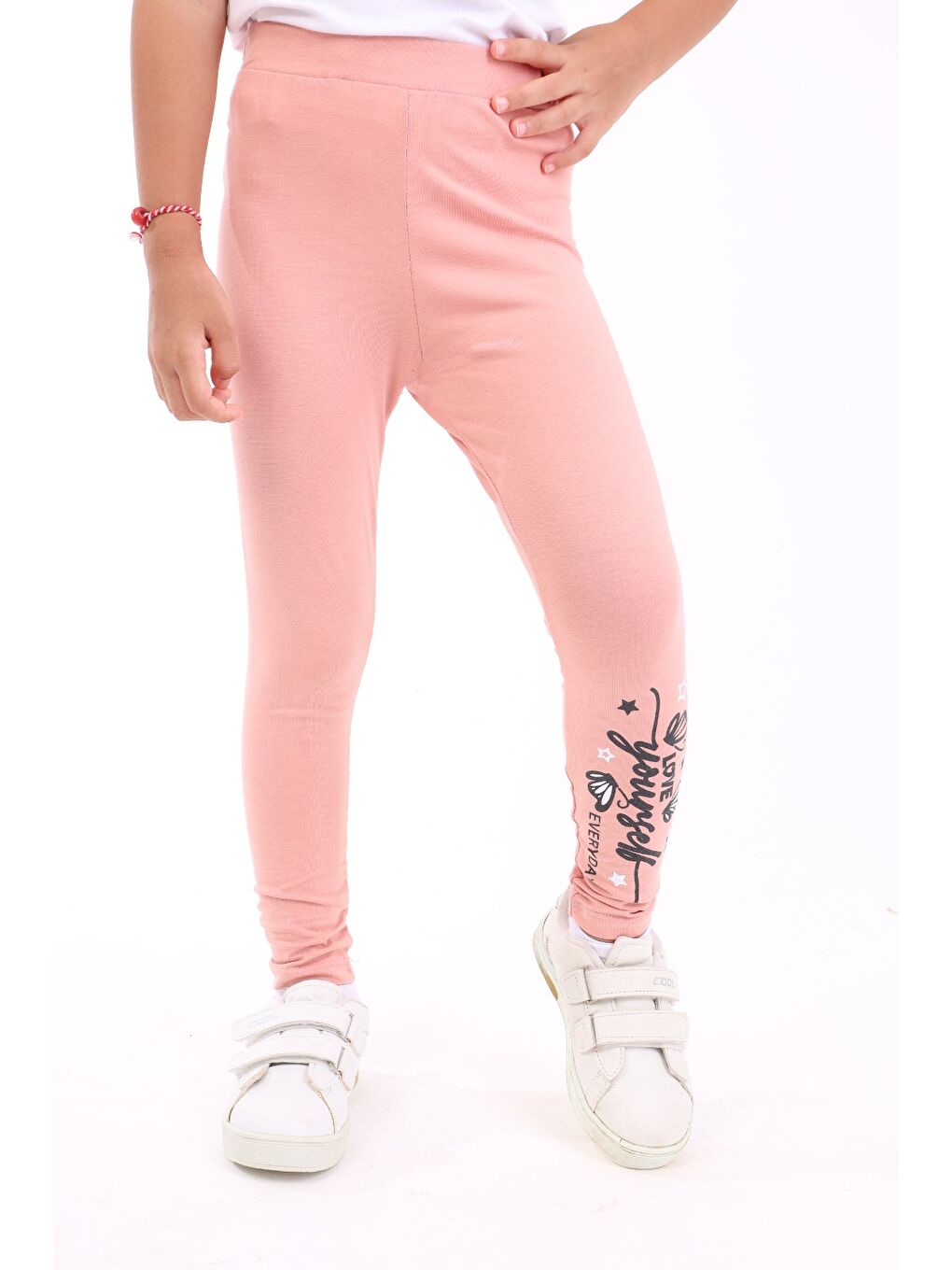 Mercan Kız Çocuk Baskılı Tayt