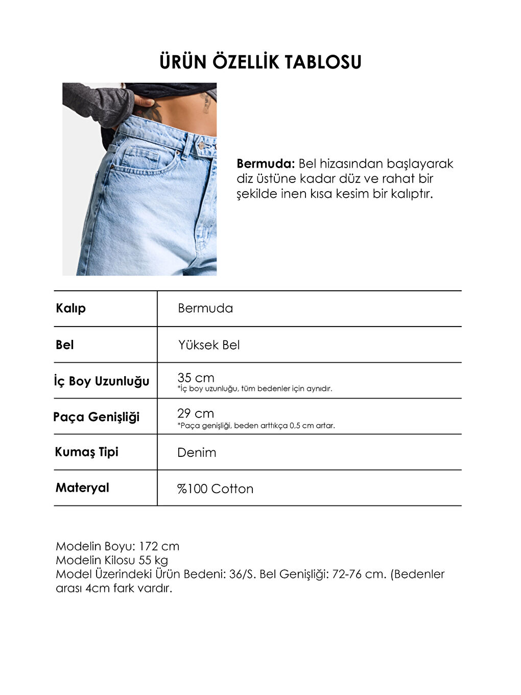 Mavi Kadın Ice 4s6-3 Maxi Boy Bermuda Kemer Detaylı Denim Şort-4