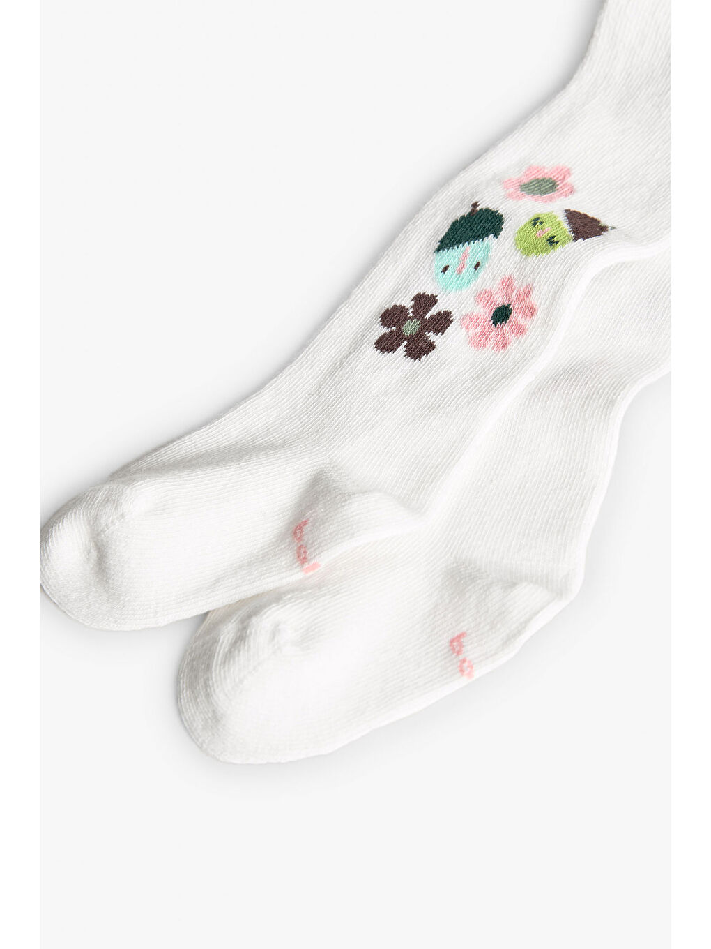 Beyaz Kız Bebek Külotlu Çorap-1