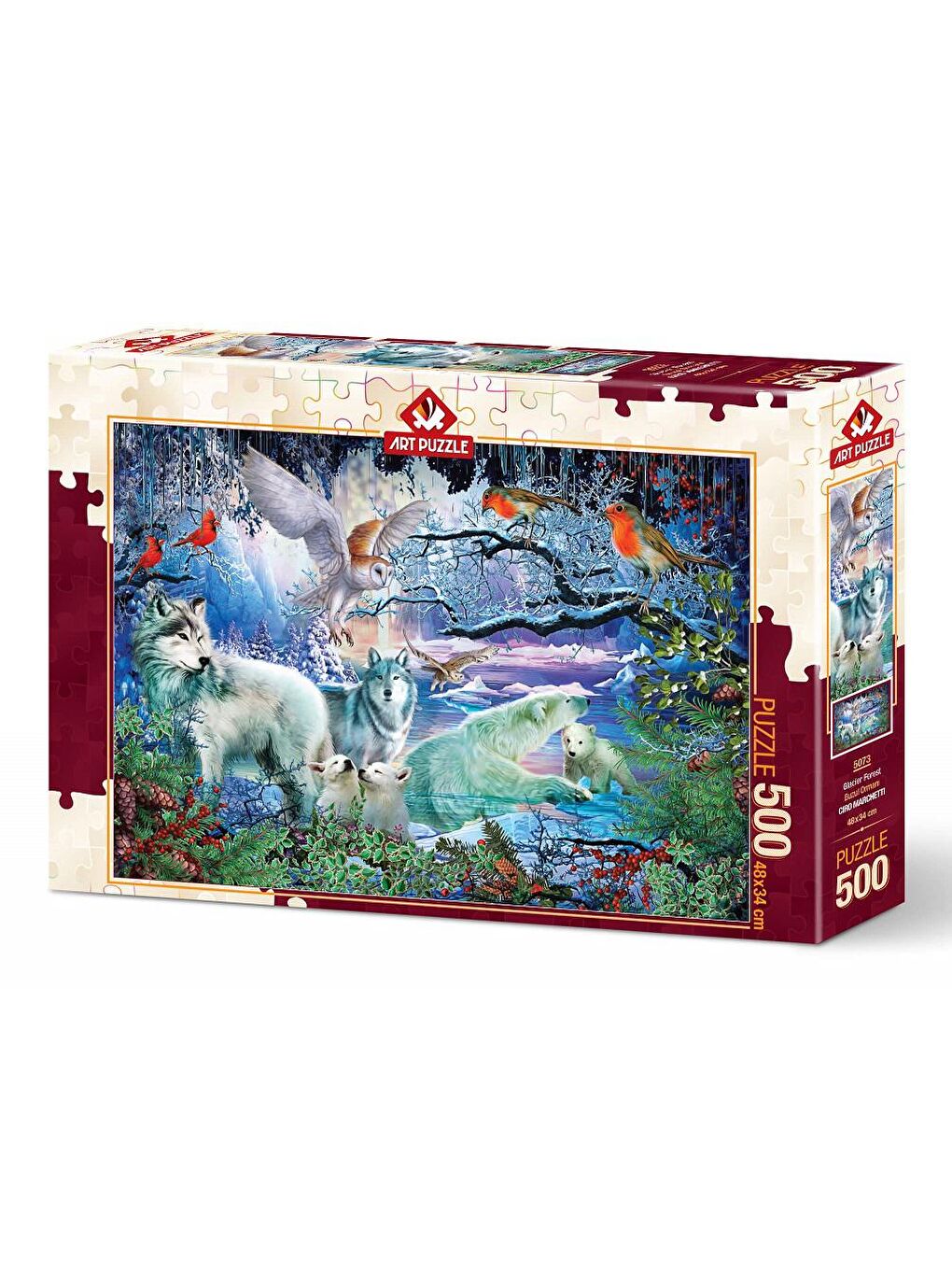 500 Parça Puzzle Buzul Ormanı-1