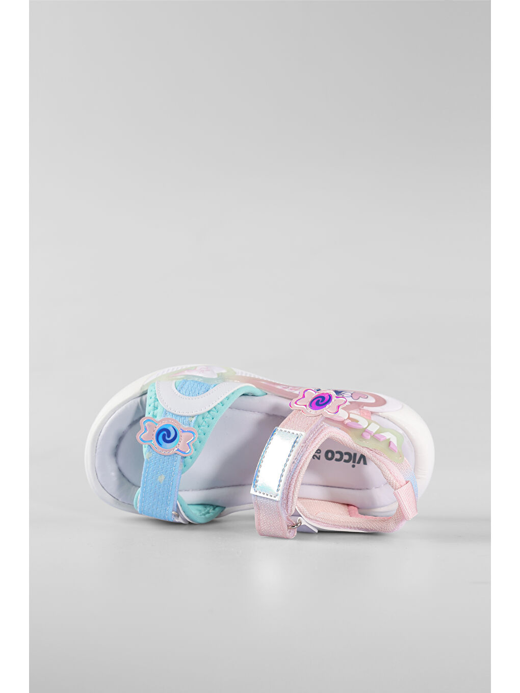 Pembe Arial Hafif Kız Okul Öncesi Pudra Sandalet-6