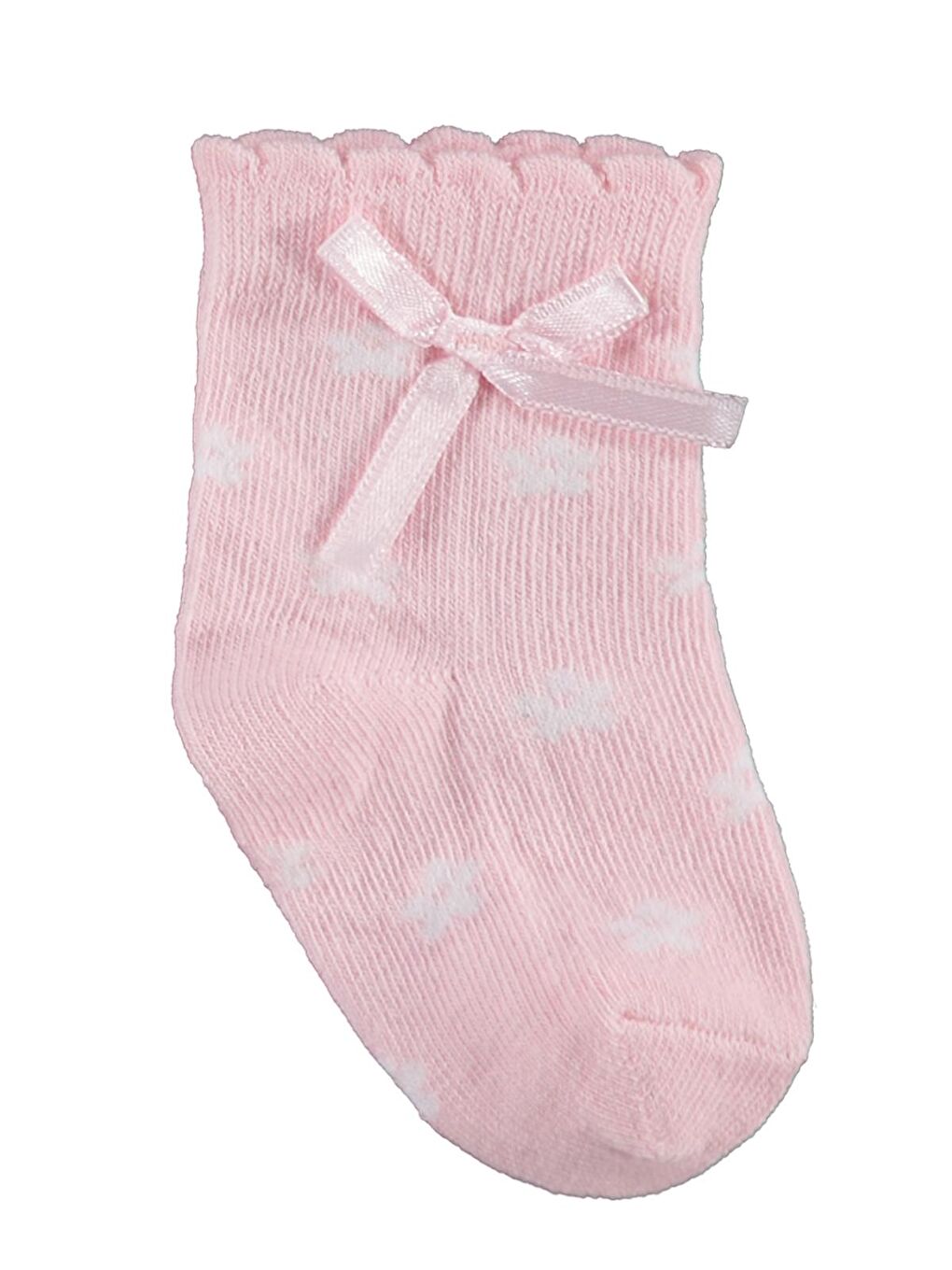 Beyaz Baby Dantel ve Fiyonk Aksesuarlı 3'lü 6-18 Ay Bebek Kız Çorap Set - Standart 12 Ay-4