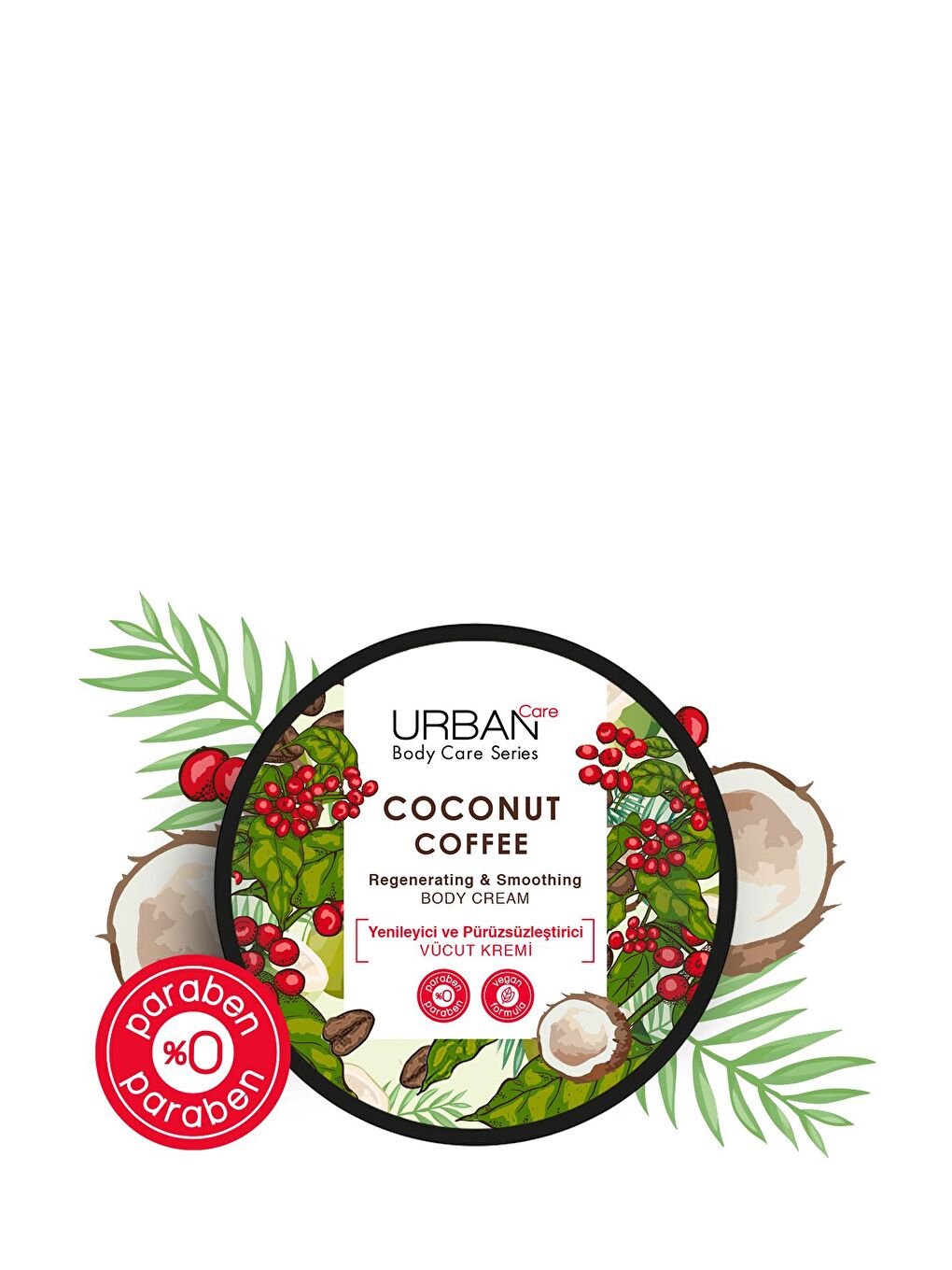 Urban Care Coconut Coffee Yenileyici ve Pürüzsüzleştirici Vücut Kremi 200 ml-Vegan - 2