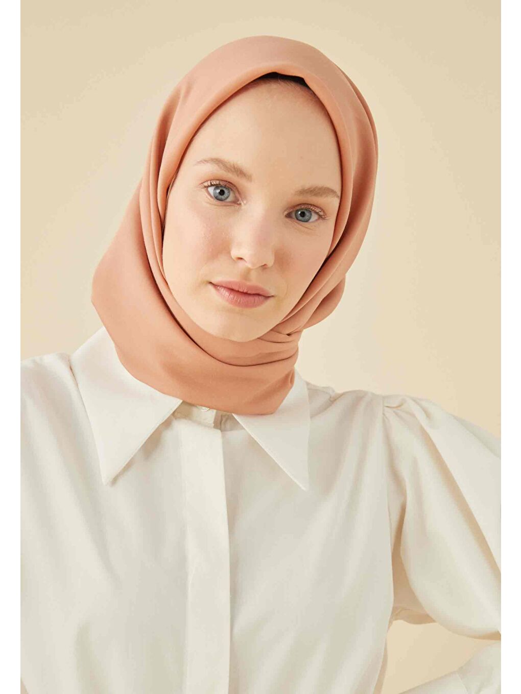 Pamuk İpek Eşarp Gül Pembe-2