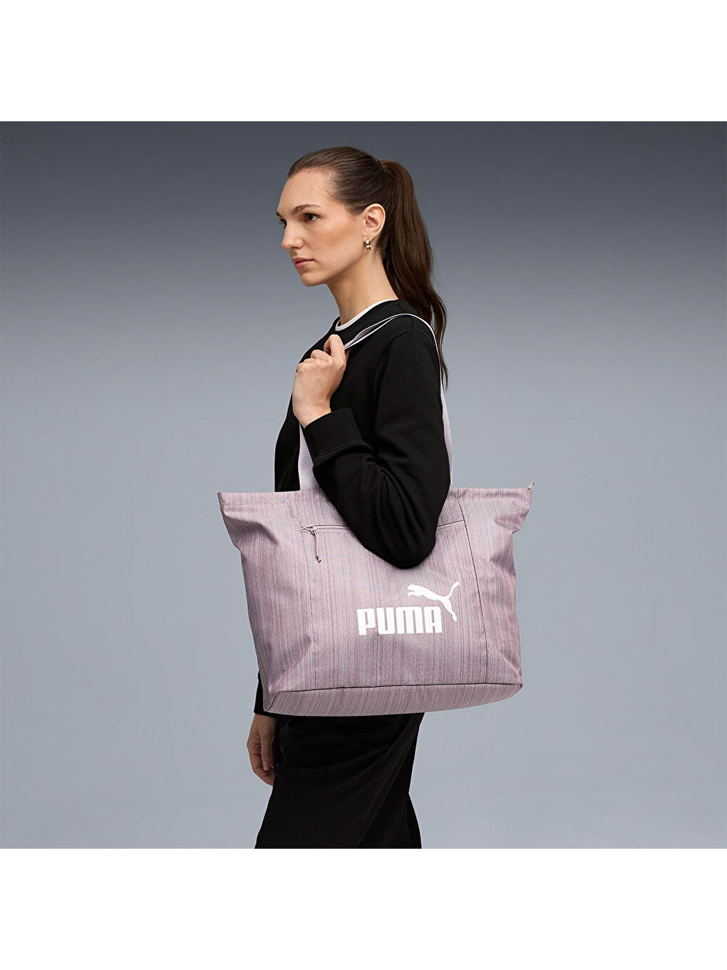 Base Shopper Kadın Mor Çanta-3