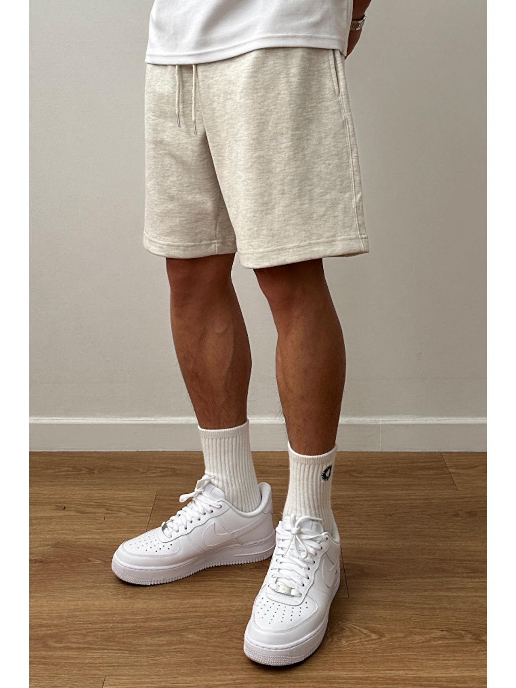 Erkek Comfort Fit Bej %100 Pamuk Şort   Bermuda-3