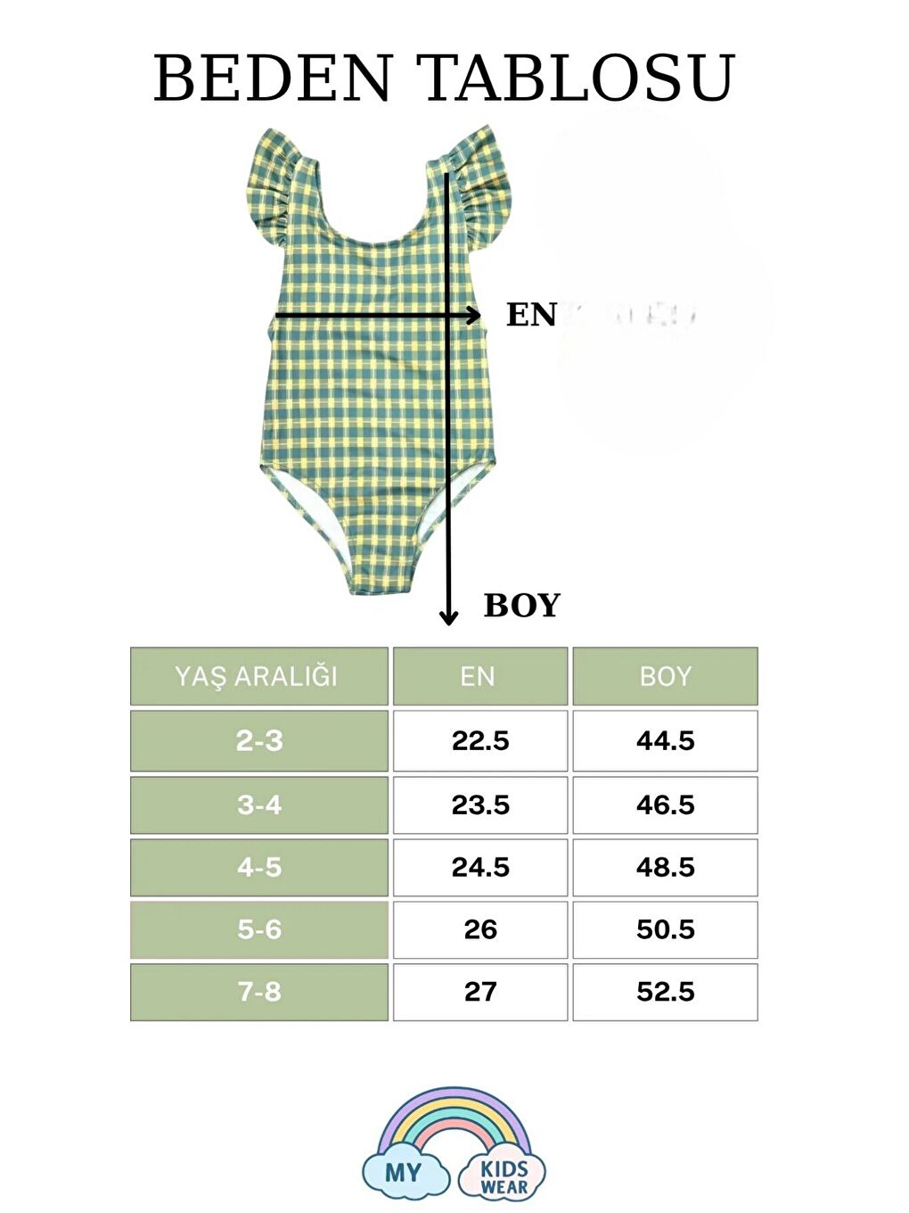 Haki Kız Çocuk Fırfır Detaylı Tasarım Çapraz Askılı Mayo 12731-1