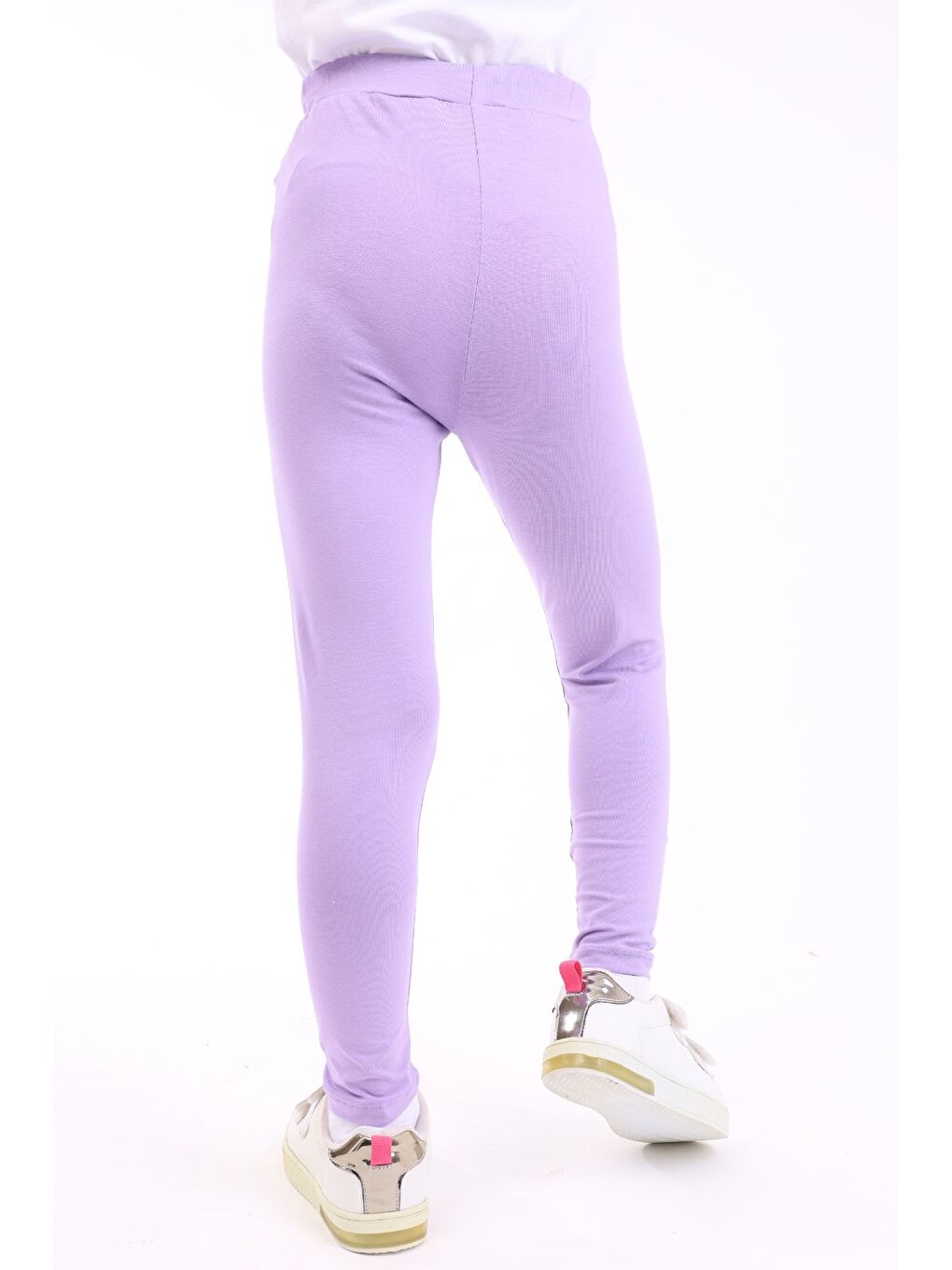 Lila Kız Çocuk Baskılı Tayt-1