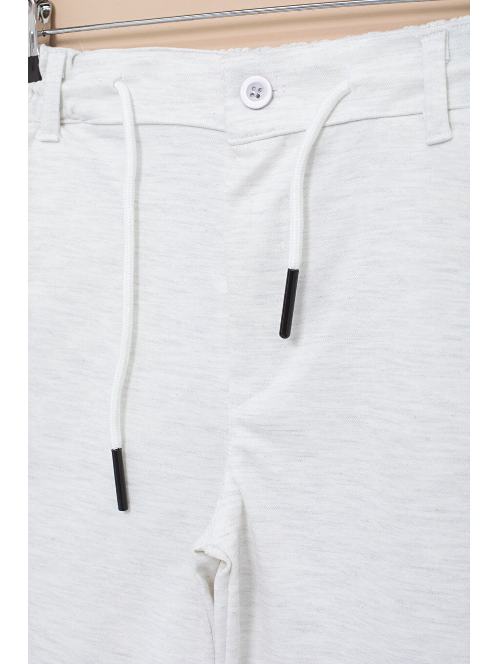 Açık Gri Erkek Çocuk Beli Lastikli Basic Şort 21189-2