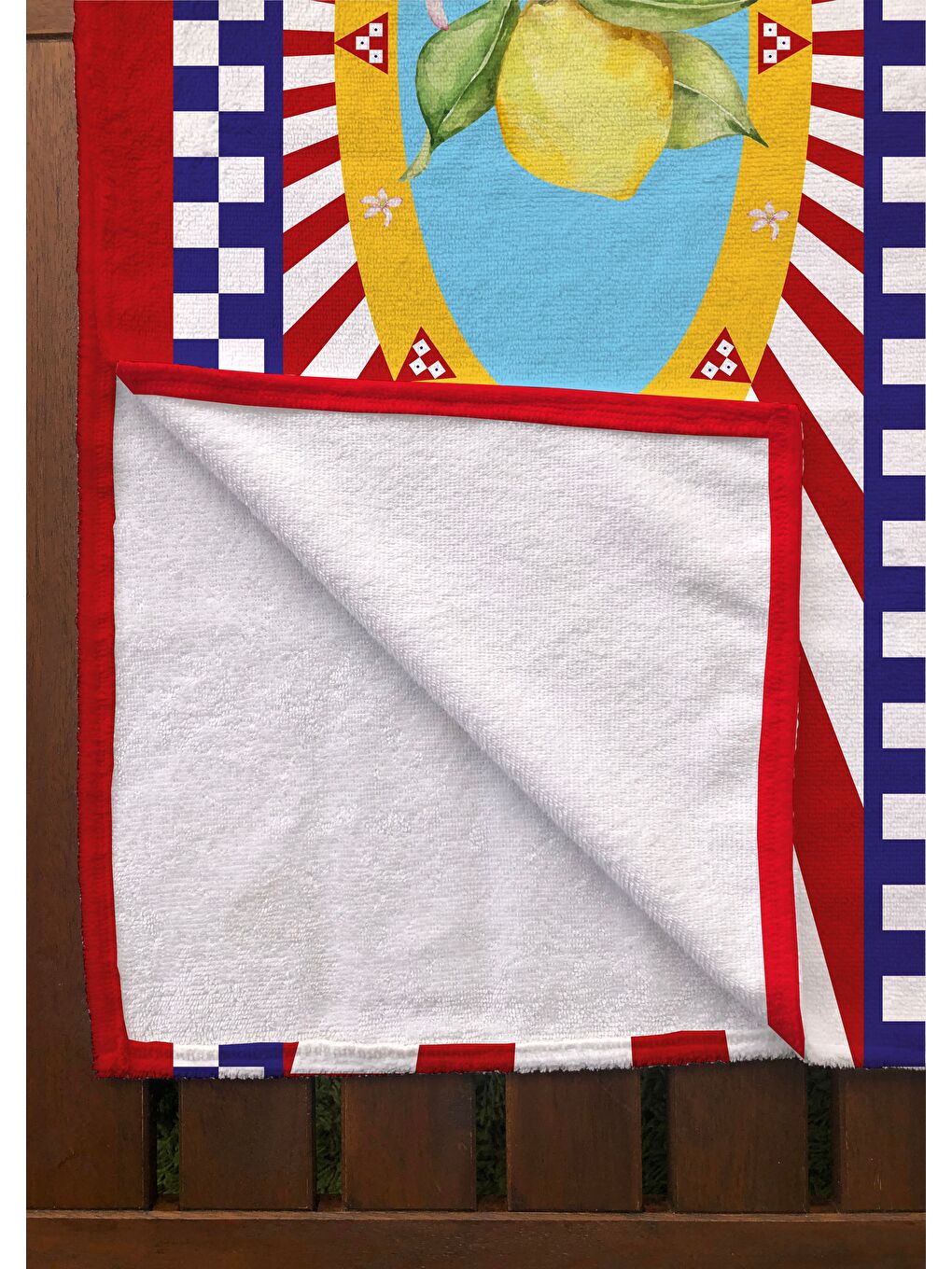 Karışık Renkli Limon Desenli Havlu 75x150 cm   Plaj   Banyo Kullanımına Uygun   Hızlı Kuruyan Yumuşak Kumaş-1